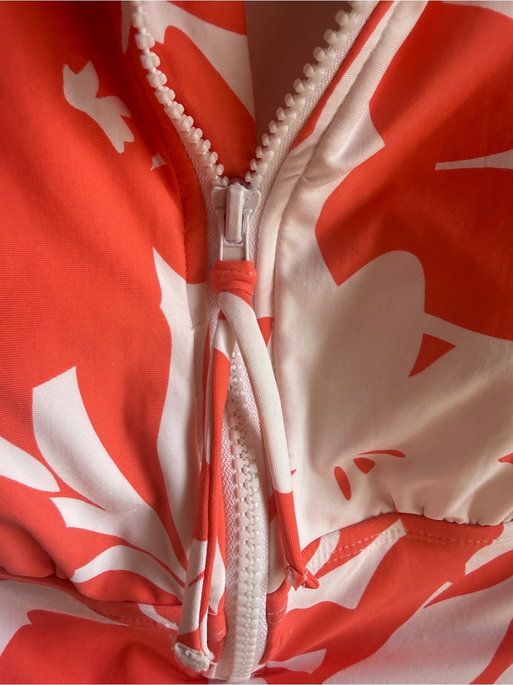 Tropical Anne Cole Coral Swimsuit Zip Front Ruffle Sleeves Size 6 - Never Worn - Picture 7 of 9